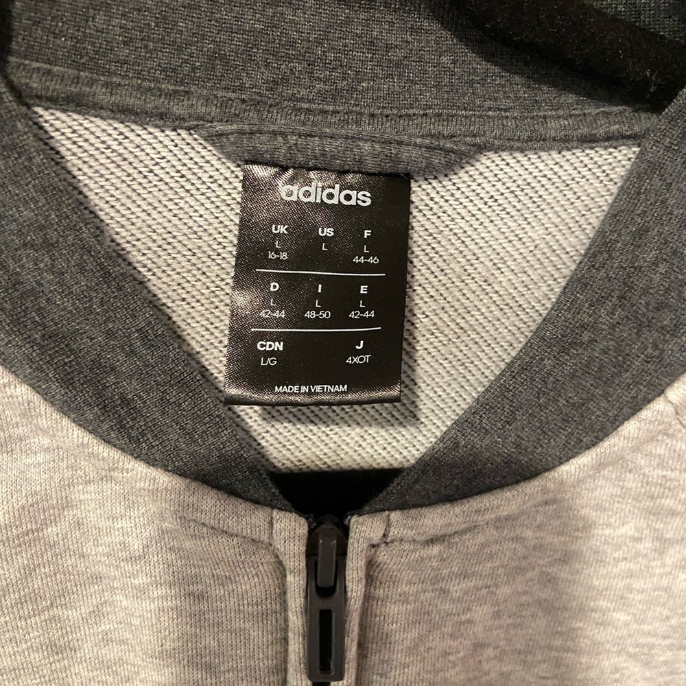 Adidas Heather Gray Track Jacket - Picture 4 of 4